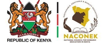 Court of Arms of the Republic of Kenya and the NACONEK emblem